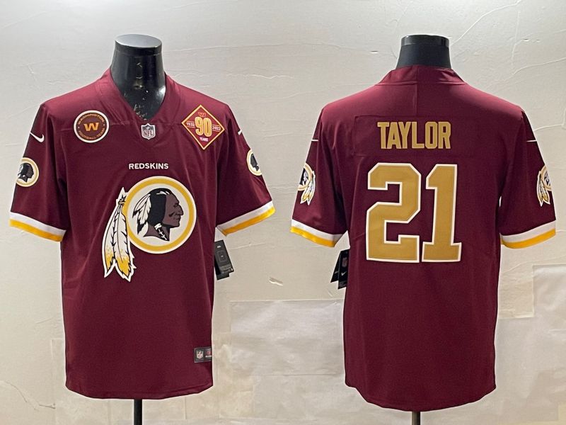 Men Washington Commanders #21 Taylor Red Brigade standard Nike 2025 Vapor Limited NFL Jersey style 1->more jerseys->MLB Jersey